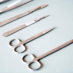 tray of surgical tools